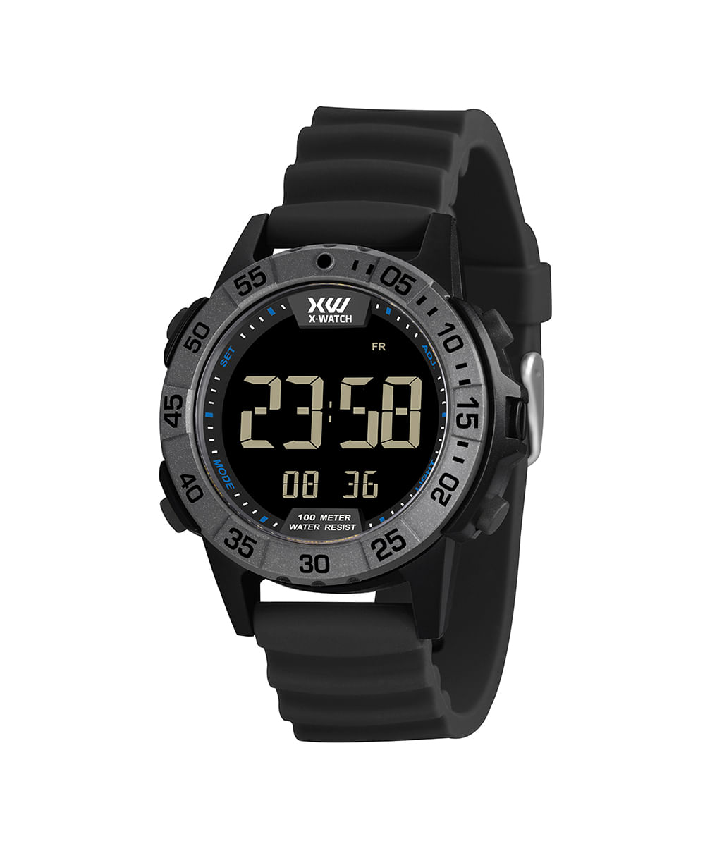 relógio masculino x watch xmppd695pxpx digital preto