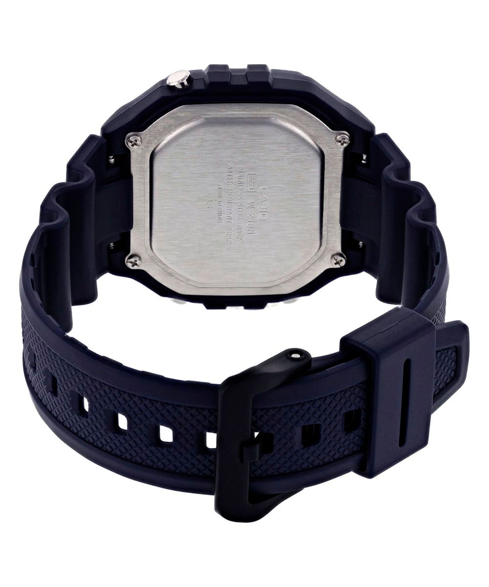 relógio masculino casio digital w 218h 2avdf azul