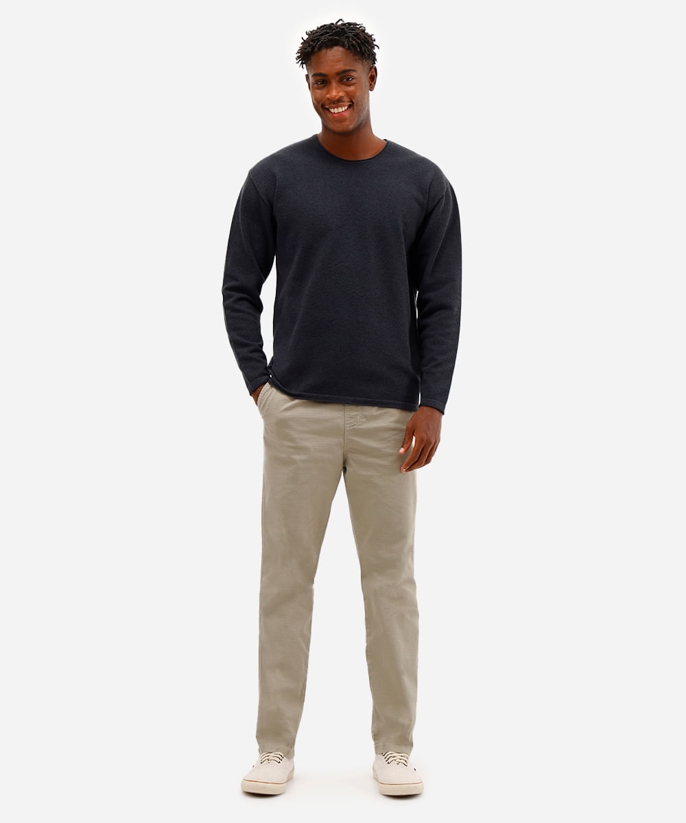 calça jogger masculina de algodão com cinto texturizada verde