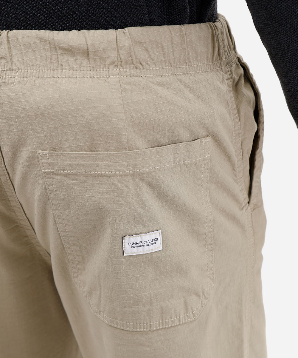 calça jogger masculina de algodão com cinto texturizada verde