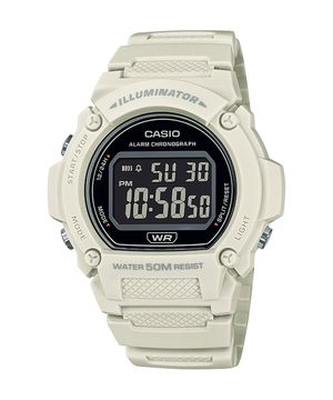 relógio masculino casio w-219hc-8bvdf digital bege
