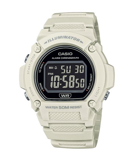 relógio masculino casio w-219hc-8bvdf digital bege