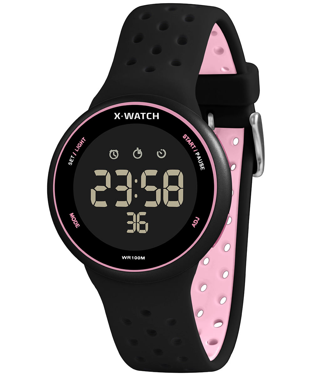 relógio feminino x-watch xfppd096wpxpx digital preto