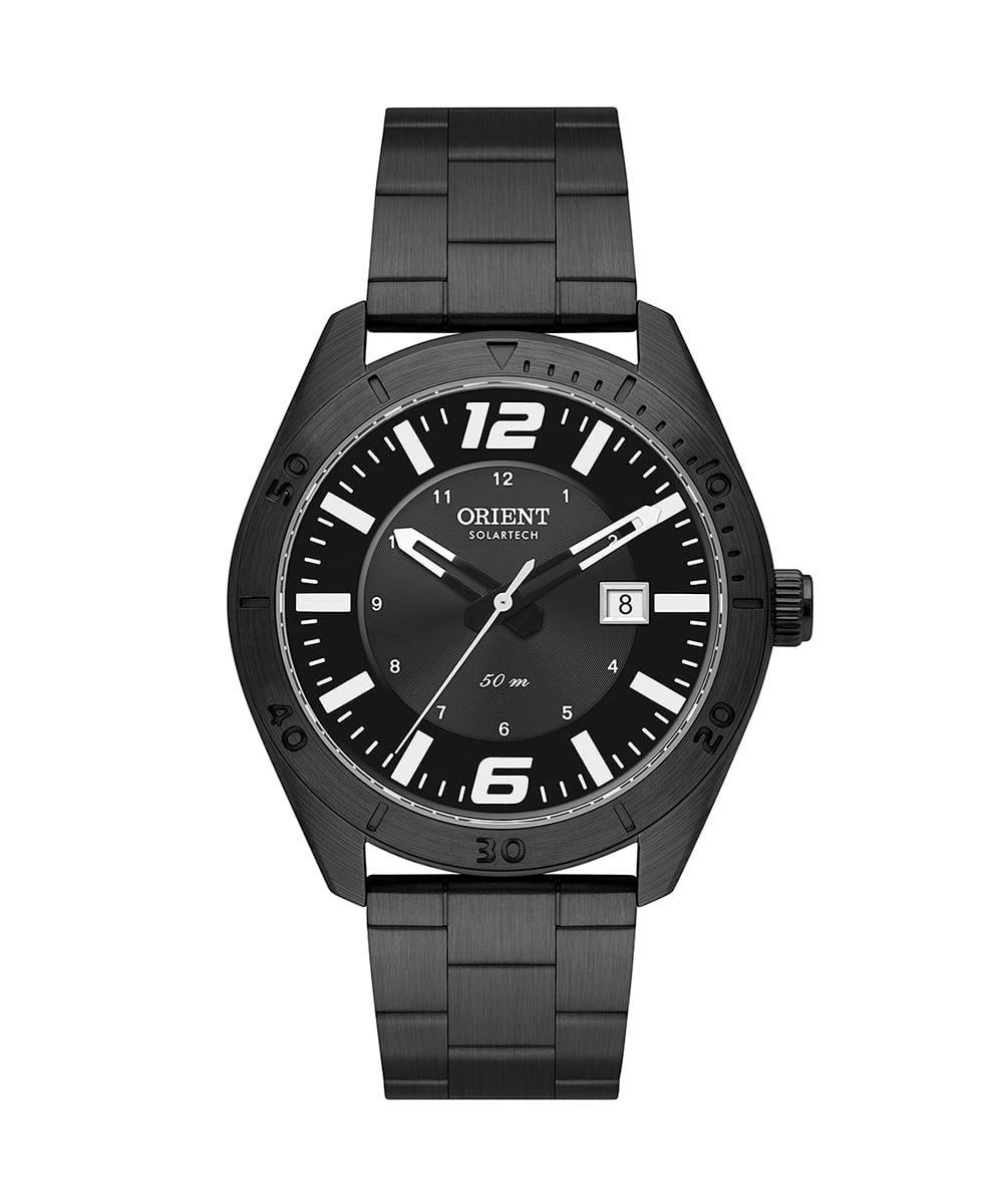relógio masculino orient mpss1049g2gx analógico calendário preto