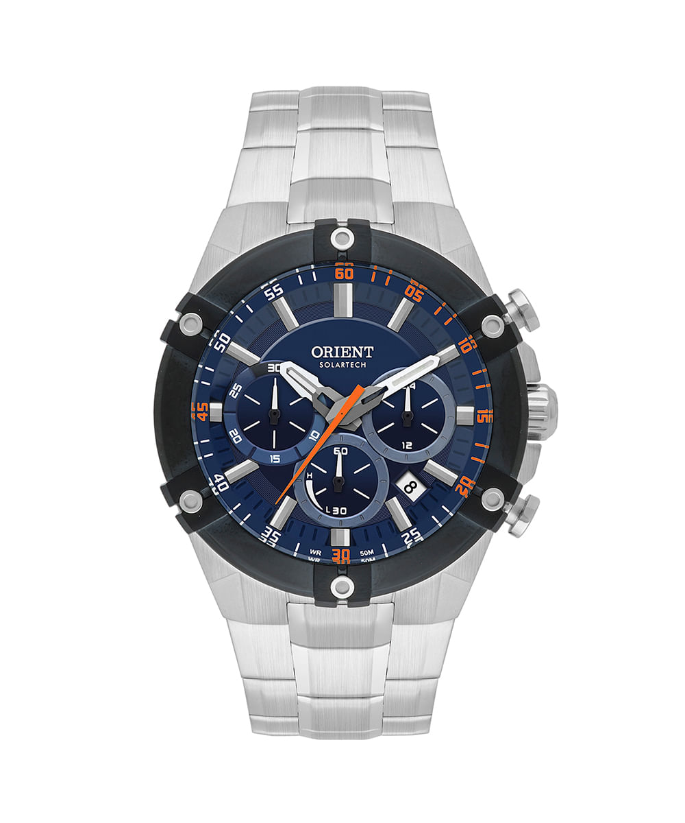 relógio masculino orient mbssc278d1sx cronógrafo prateado