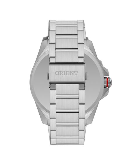 relógio masculino orient mbss1500g2sx analógico calendário prateado