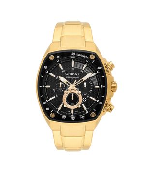 relógio masculino orient mgssc021ap1kx cronógrafo dourado