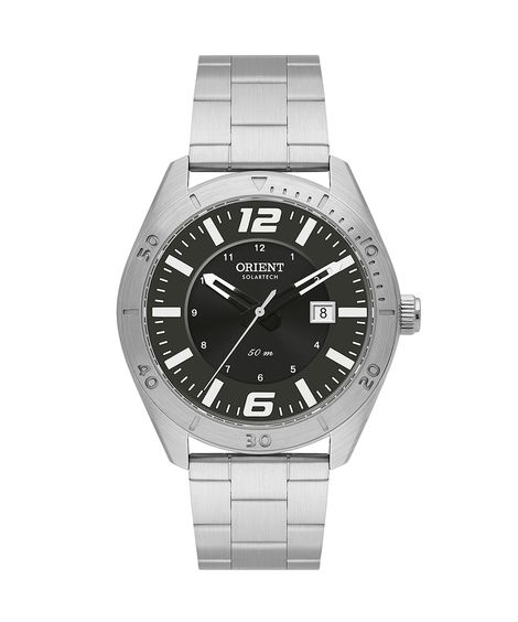 relógio masculino orient mbss1497g2sx analógico calendário prateado