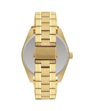 relógio masculino orient mgss1288g2kx analógico calendário dourado