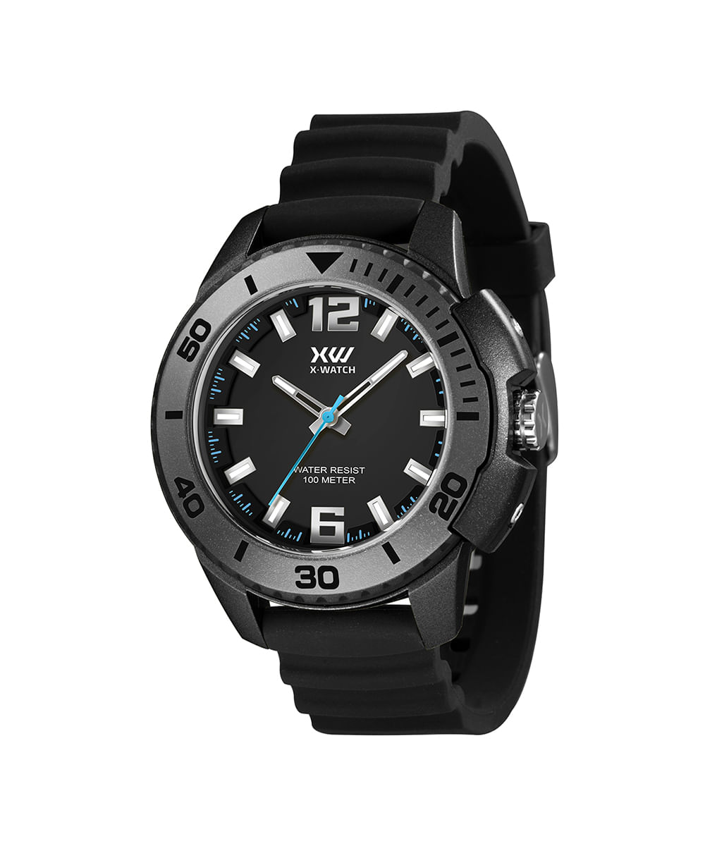 relógio masculino x watch xmpp0031p2px analógico preto