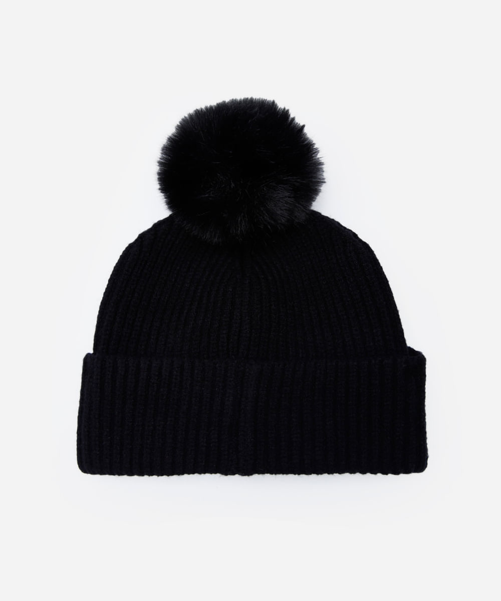 gorro infantil de tricot gatinho preto