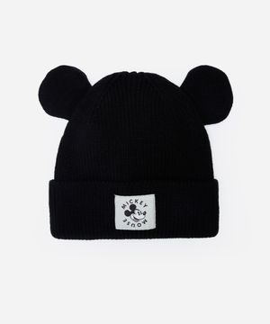 gorro infantil texturizado mickey preto