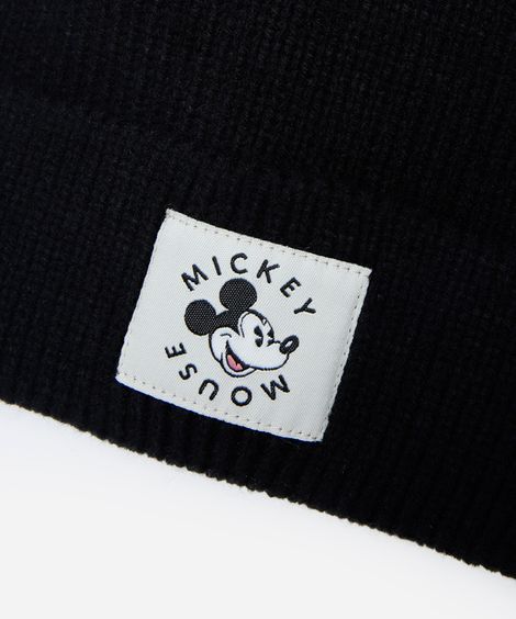 gorro infantil texturizado mickey preto