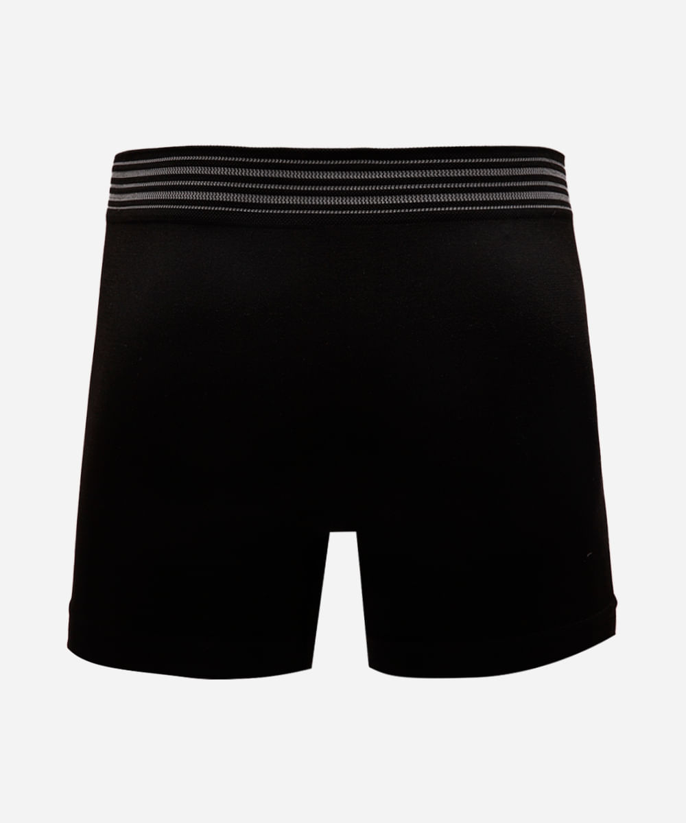 cueca masculina boxer de poliamida delrio preta