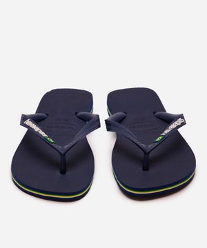 chinelo masculino havaianas brasil azul