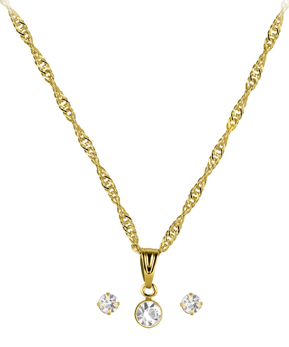 kit relógio feminino lince lrg4809l36ka8rp1kx analógico dourado