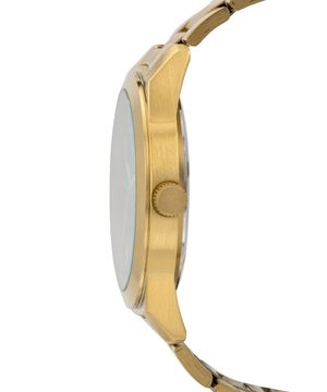 kit relógio masculino condor co2117afk4p analógico dourado