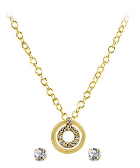 kit relógio feminino lince lrg4809l36ka89c1kx analógico dourado