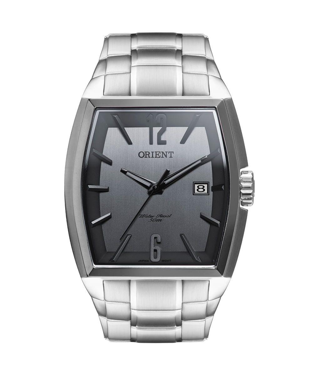 relógio masculino orient gbss1050g2sx analógico calendário prateado