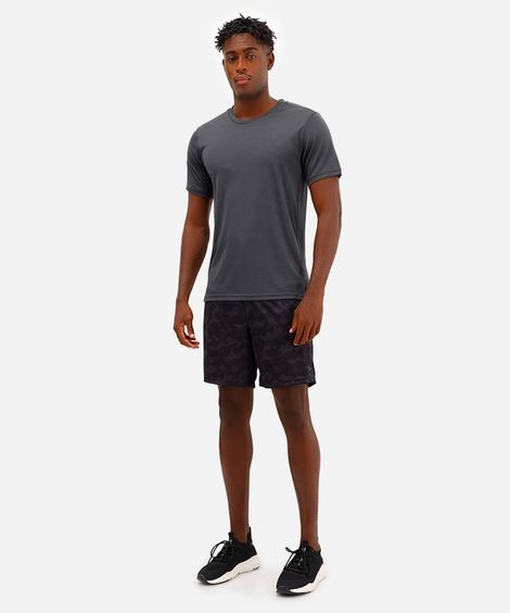 short masculino esportivo com bermuda interna camuflado preto