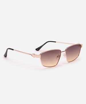 óculos de sol oval mindset dourado