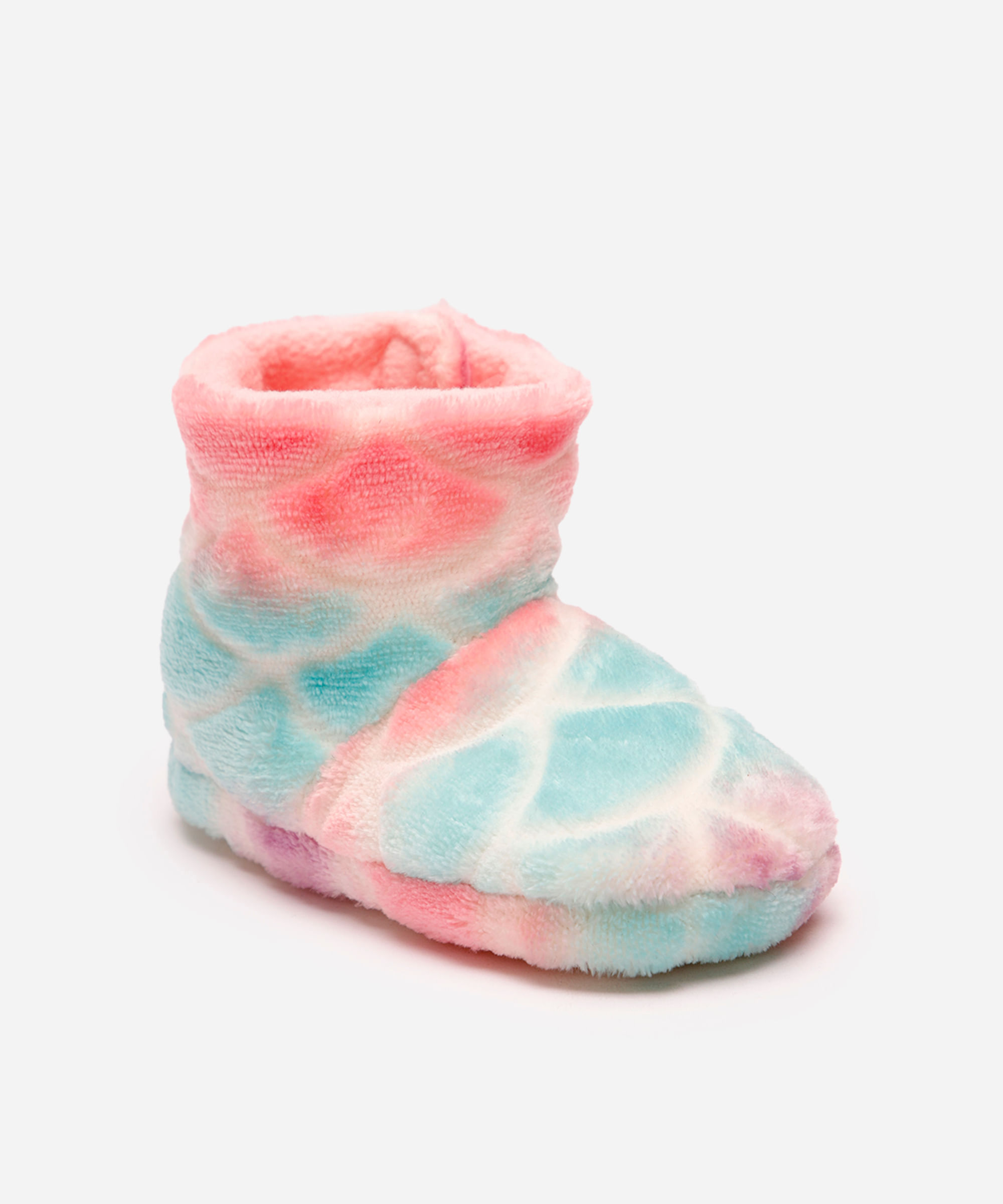 pantufa bota infantil sereia com antiderrapante e velcro colorida