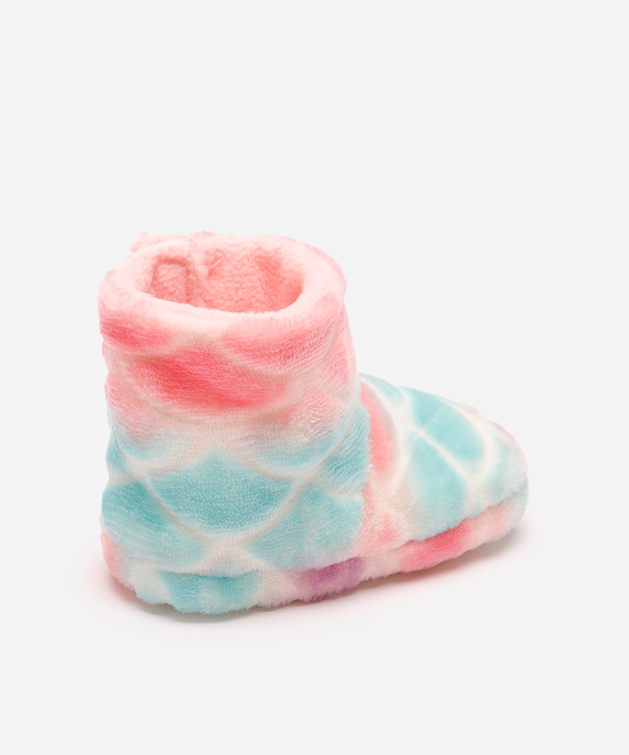 pantufa bota infantil sereia com antiderrapante e velcro colorida