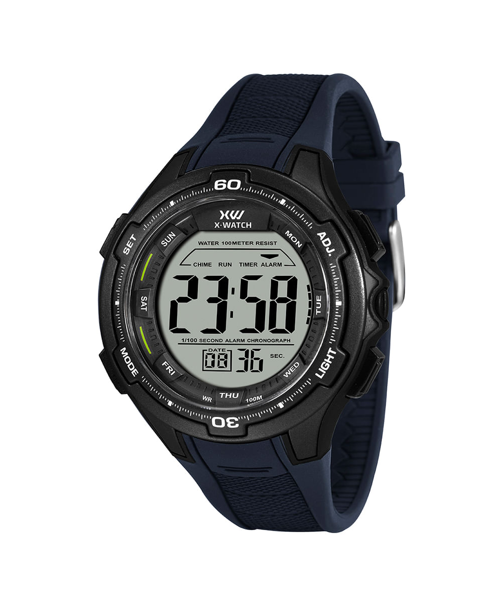 relógio masculino x watch xmppd733bxdx digital preto