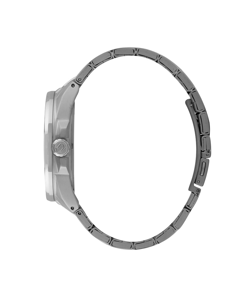 relógio masculino orient mbss1442dosx analógico-calendário prateado