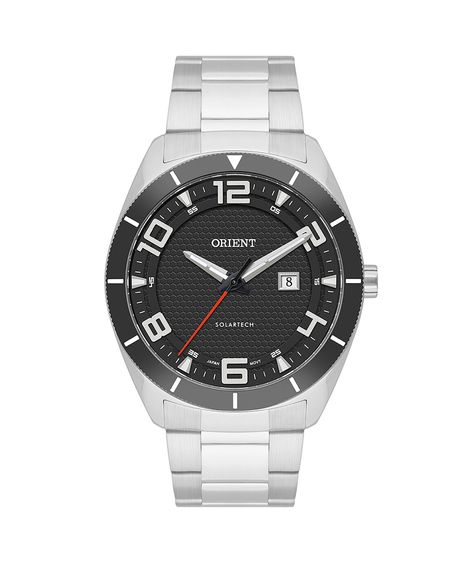 relógio masculino orient mbss1488p2sx analógico calendário prateado