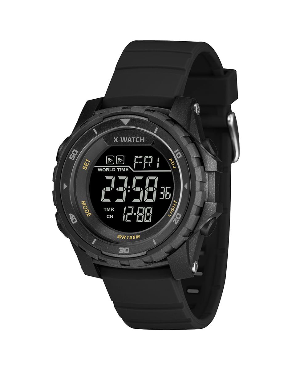 relógio masculino x watch xmppd771pxpx digital preto