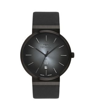 relógio masculino technos gm12aj0p analógico-calendário preto