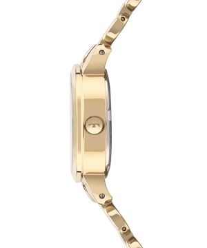 relógio feminino technos 2035mzn1d analógico dourado