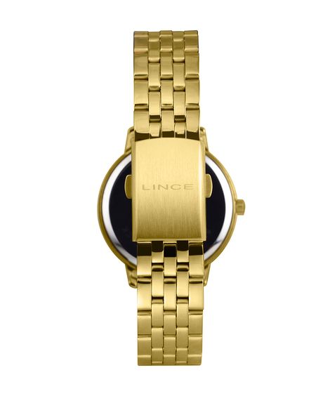relógio feminino lince lrgh194l36s2kx analógico calendário dourado