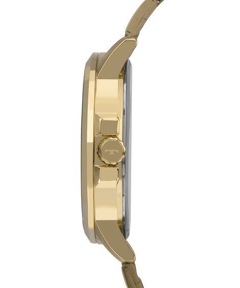 relógio masculino technos 2315lau1p analógico dourado