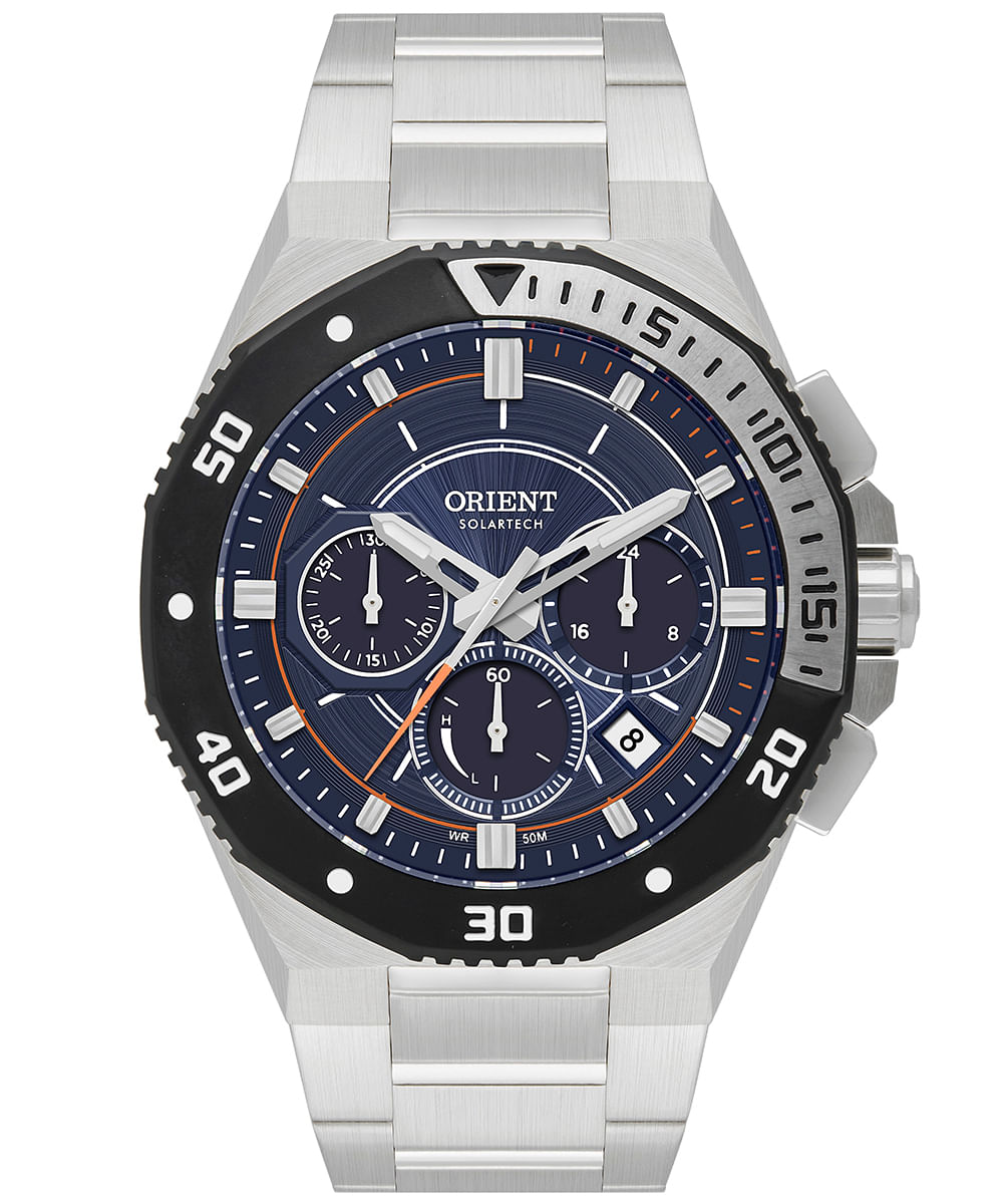 relógio masculino orient mbssc277d1sx cronógrafo prateado