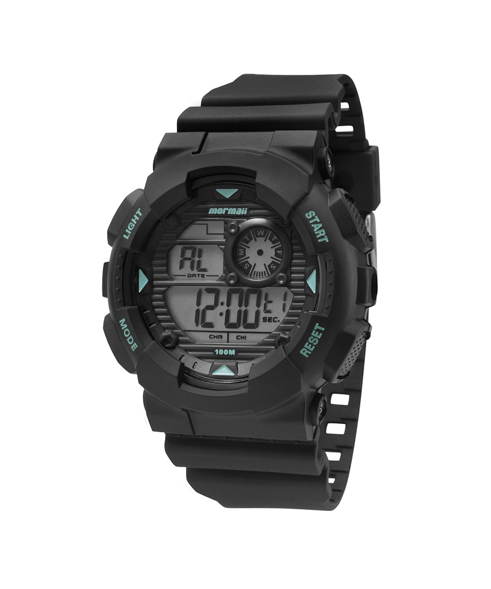 relógio masculino mormaii mo34158a digital preto