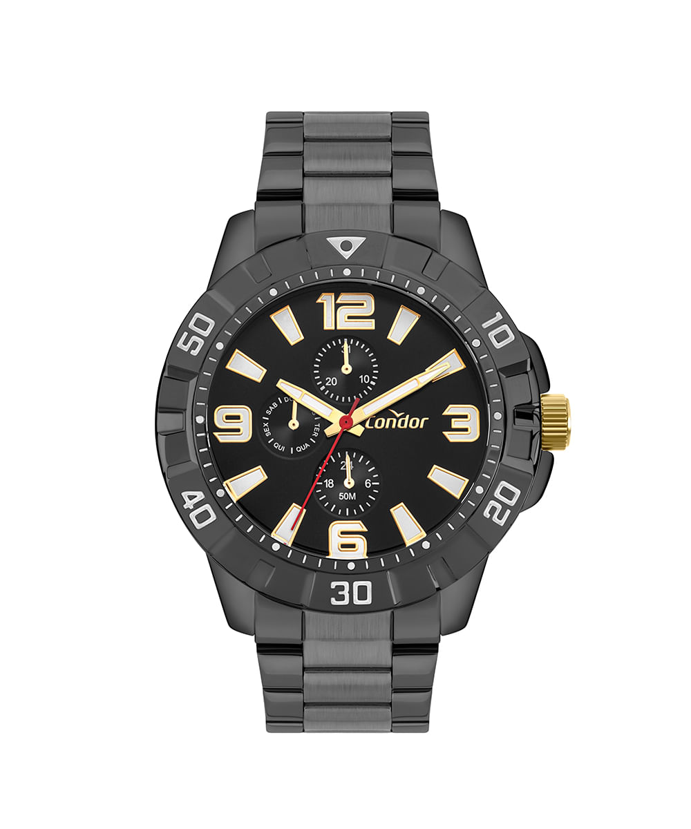 relógio masculino condor co6p27ab4p analógico preto