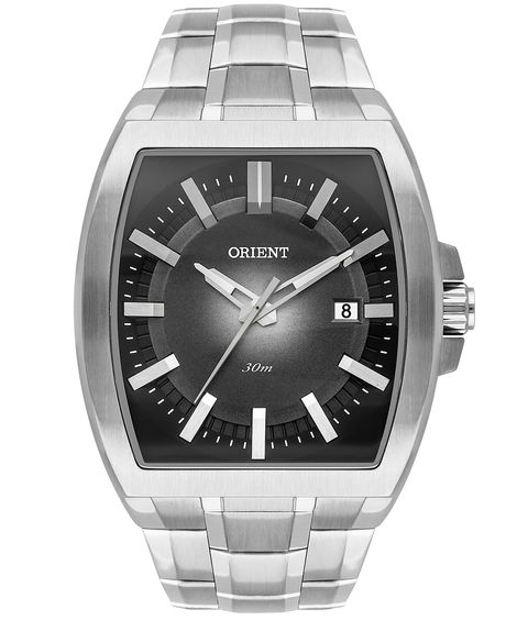 relógio masculino orient gbss1055g1sx analógico calendário prateado