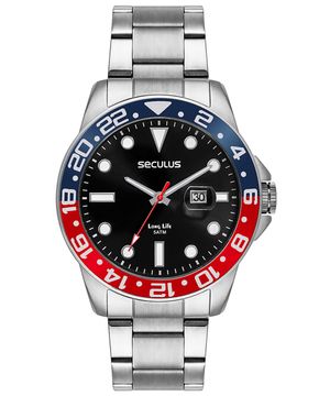 relógio masculino seculus 44210g0svna1k analógico calendário prateado