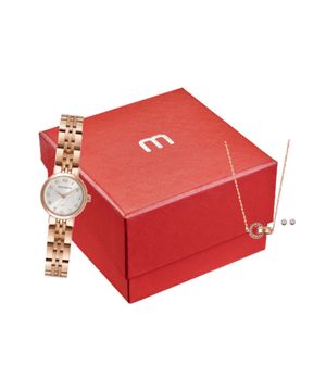 kit de relógio feminino mondaine 32391lpmvre3kf analógico rosê