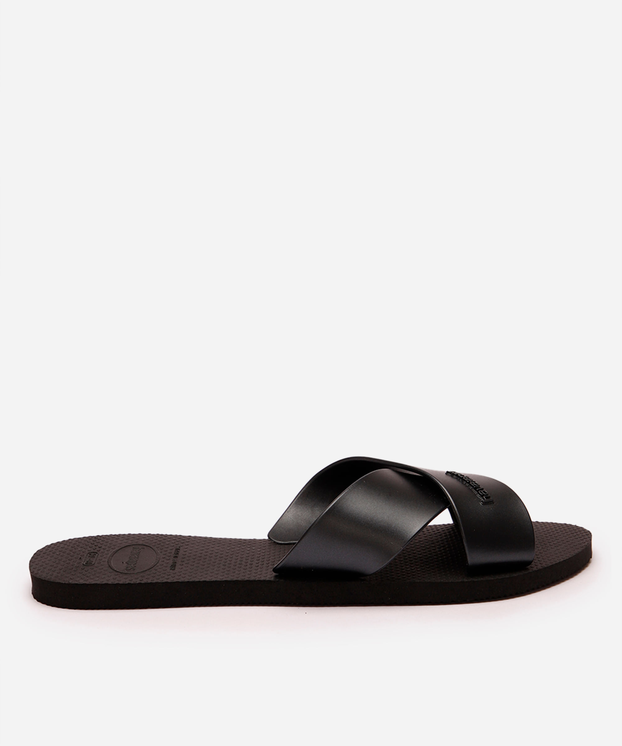 havaiana feminina aqua metálica preta
