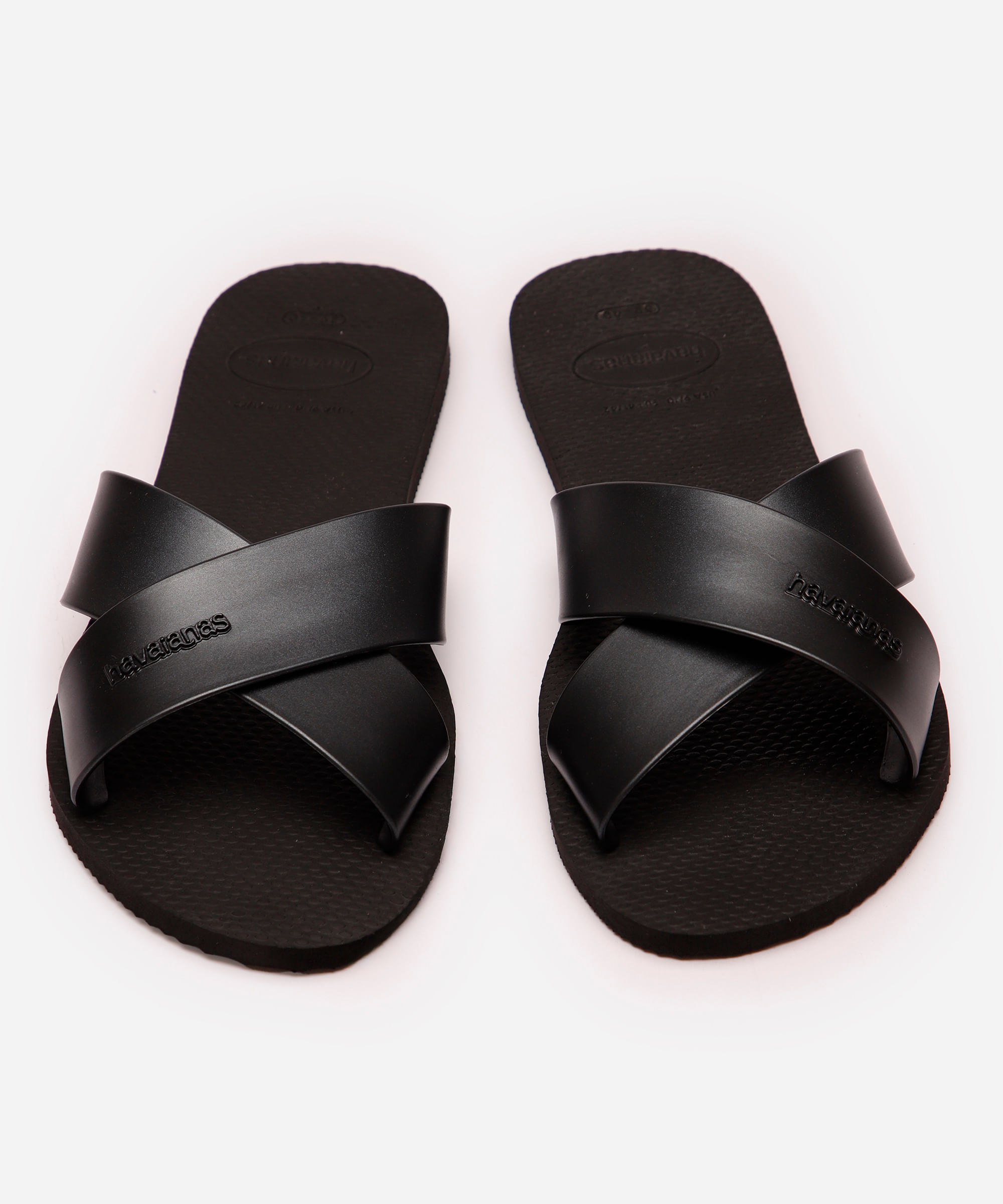 havaiana feminina aqua metálica preta