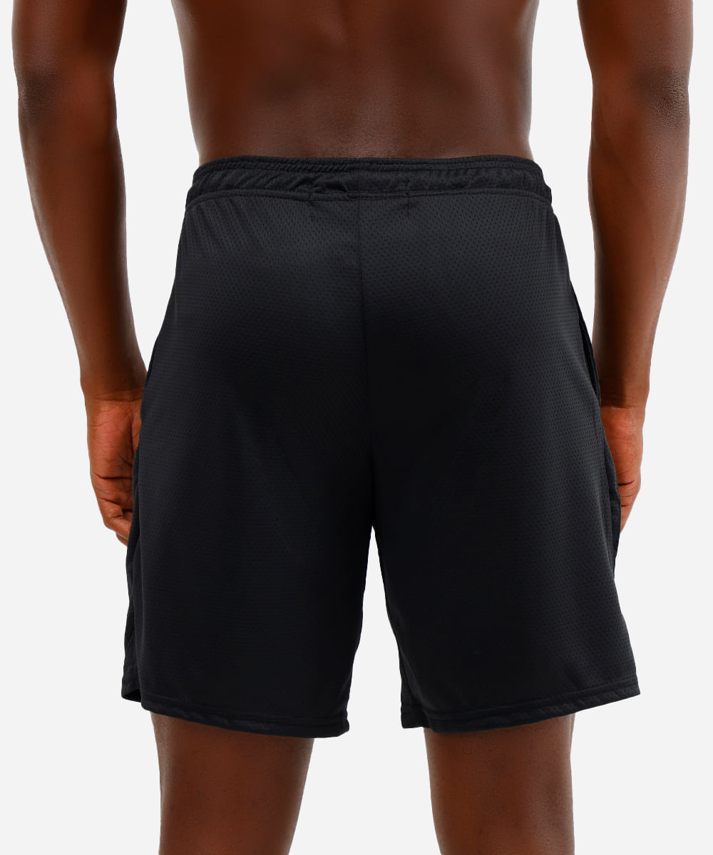 bermuda masculina esportiva ace texturizada - preto