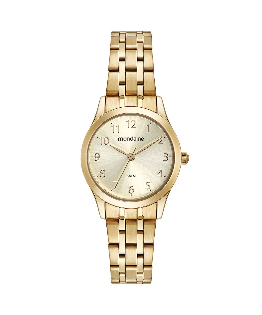 kit relógio mondaine analógico 32608lpmkde1k1 dourado