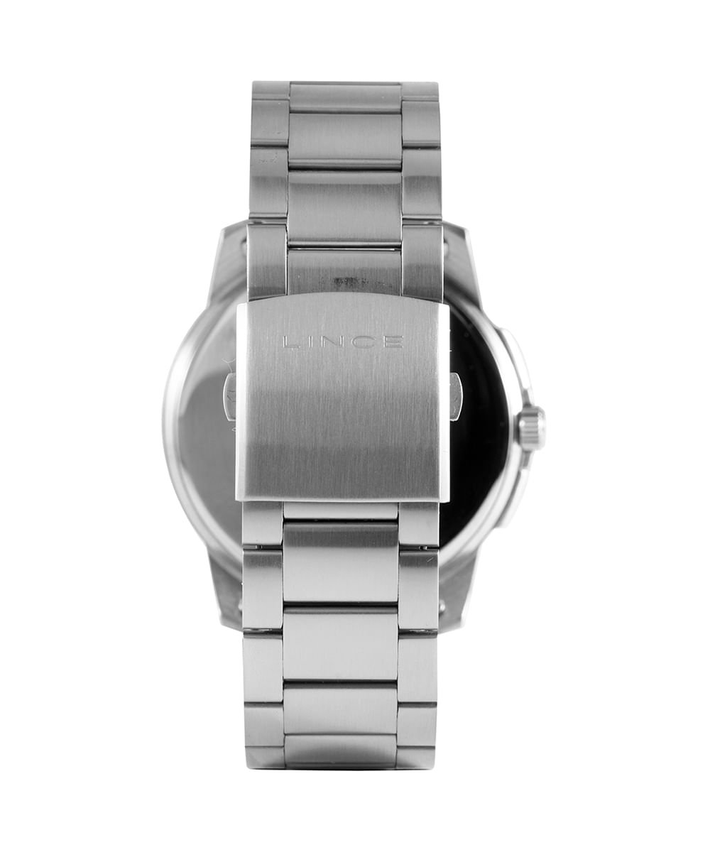 relógio masculino lince mrm4708lp2sx analógico-calendário prateado