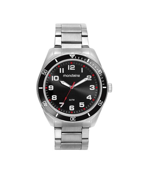 kit relógio masculino mondaine 32656g0mvne1kb analógico prateado