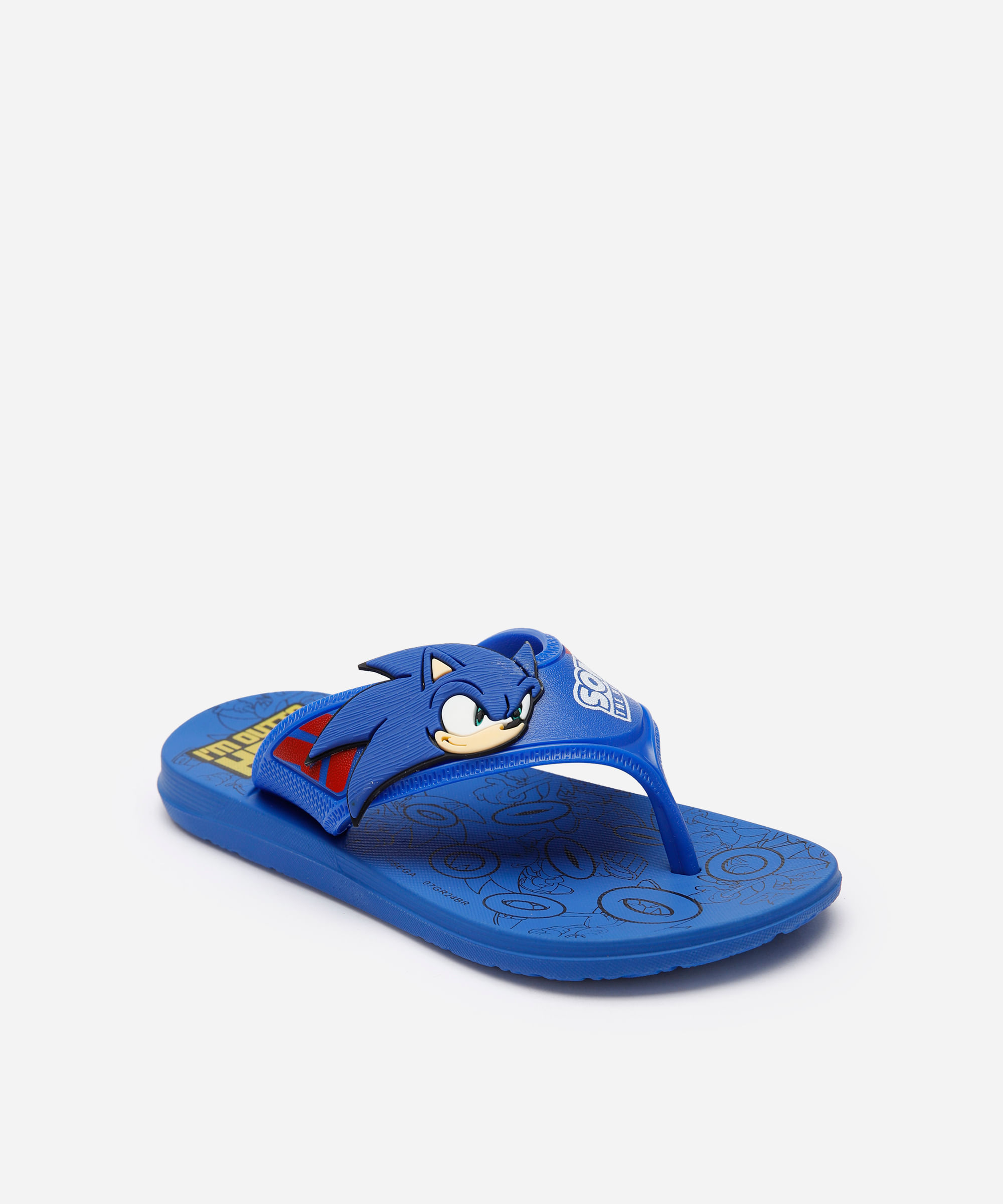 chinelo infantil sonic grendene azul