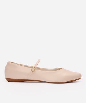 sapatilha boneca bico redondo oneself off white