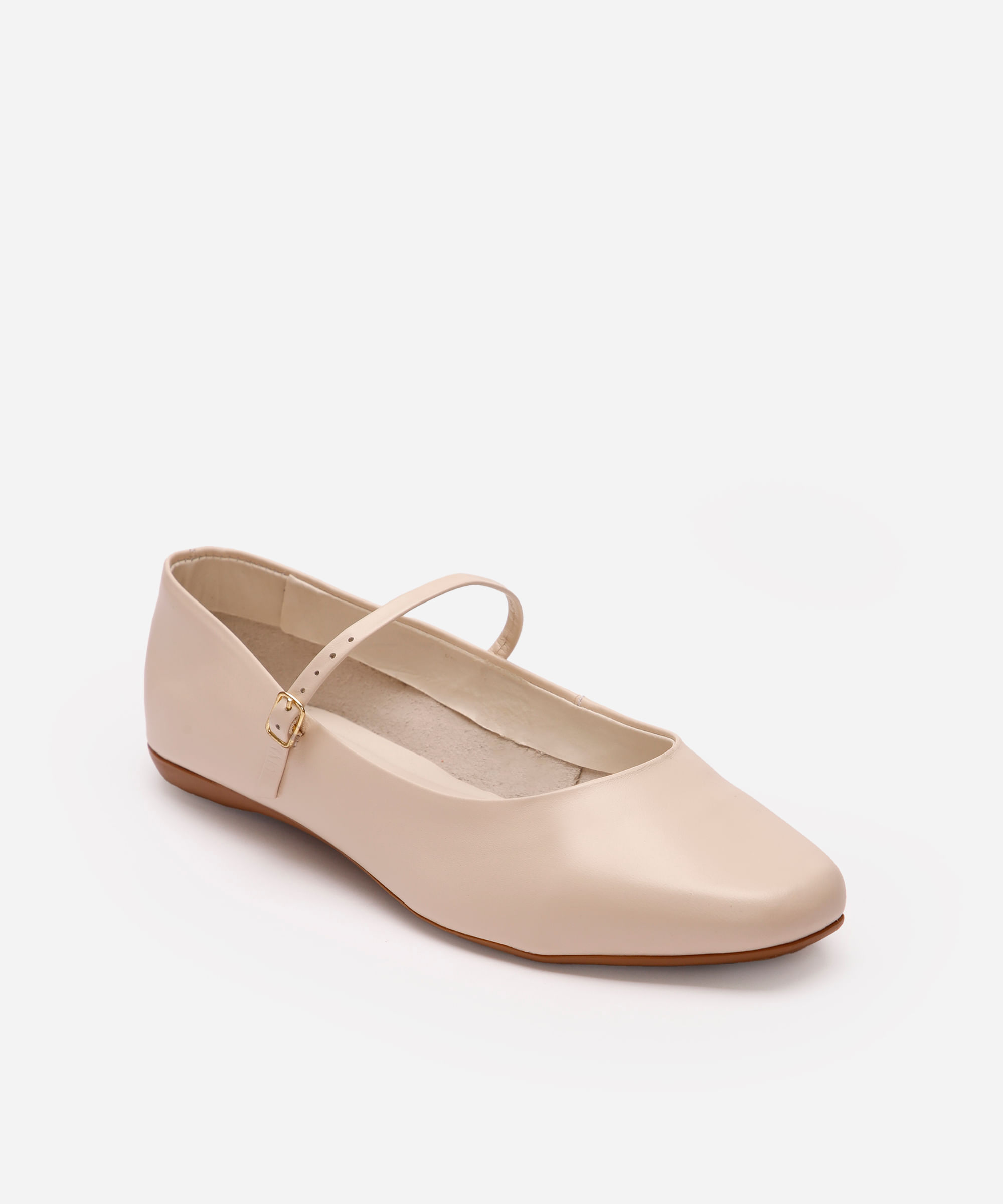 sapatilha boneca bico redondo oneself off white